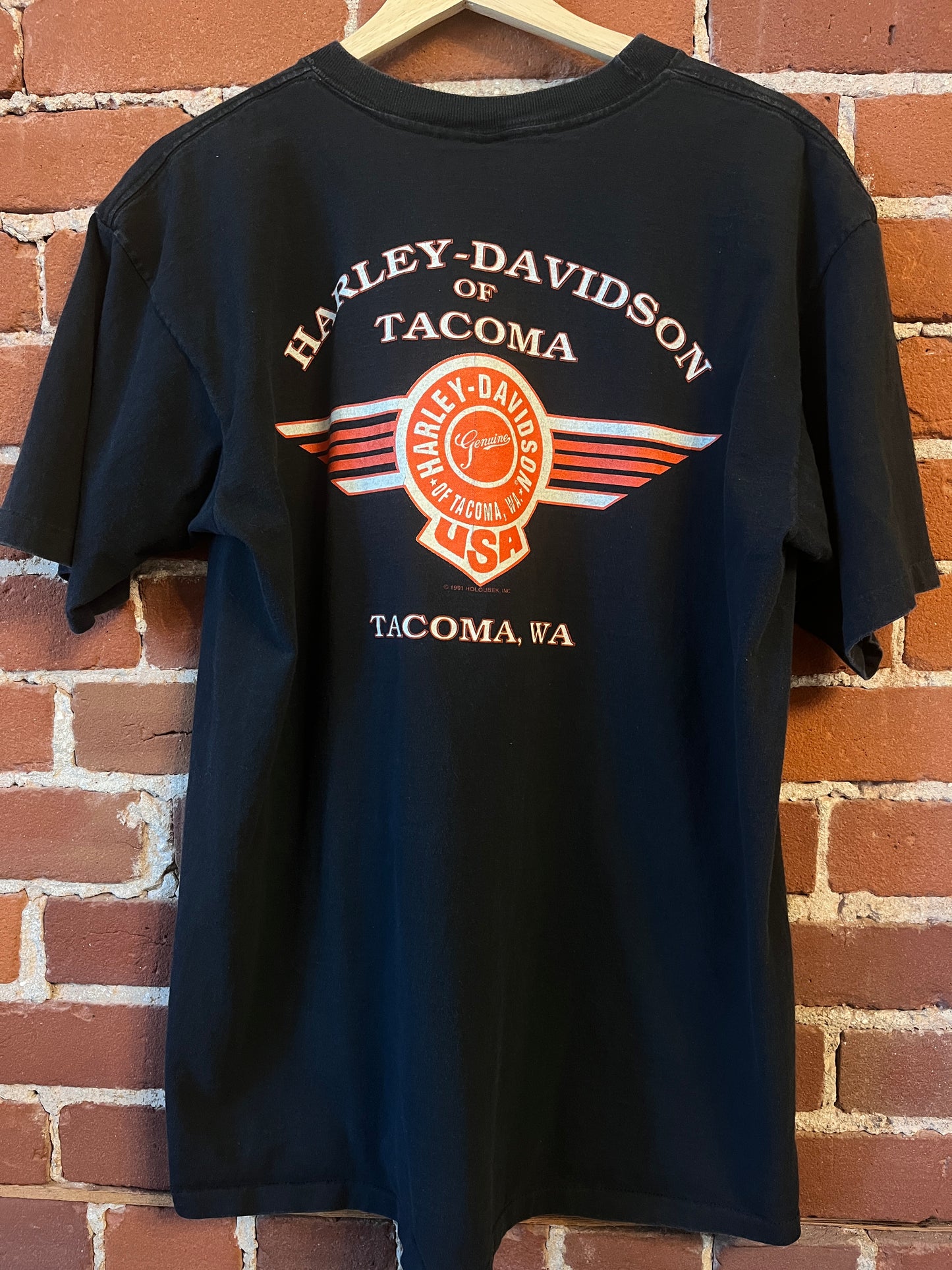 Harley Davidson Motorcylces graphic of Tacoma, Washington '92